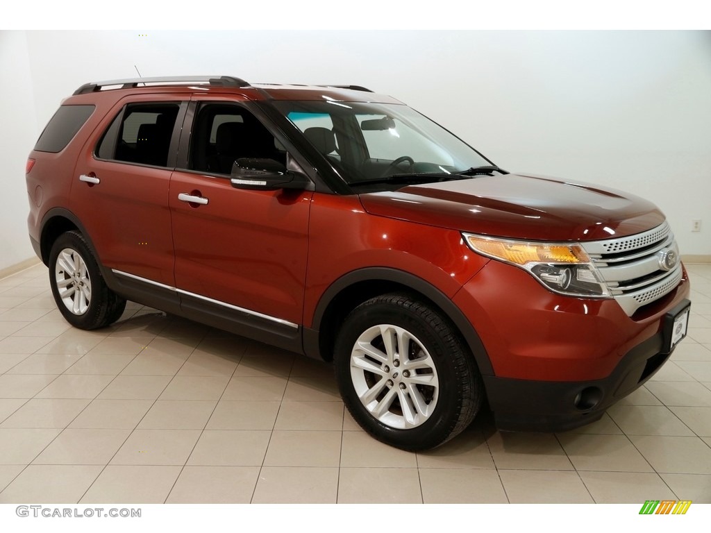 2014 Explorer XLT 4WD - Sunset / Charcoal Black photo #1
