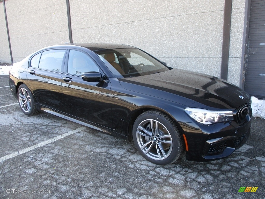 2018 7 Series 740i xDrive Sedan - Black Sapphire Metallic / Cognac photo #1