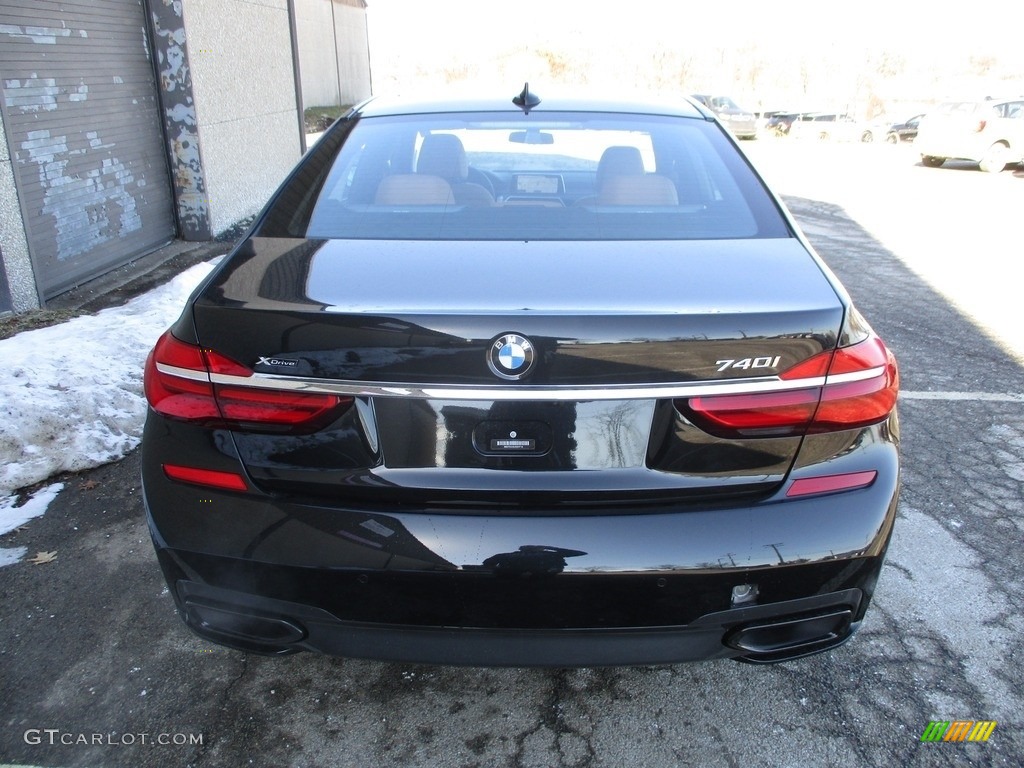 2018 7 Series 740i xDrive Sedan - Black Sapphire Metallic / Cognac photo #4