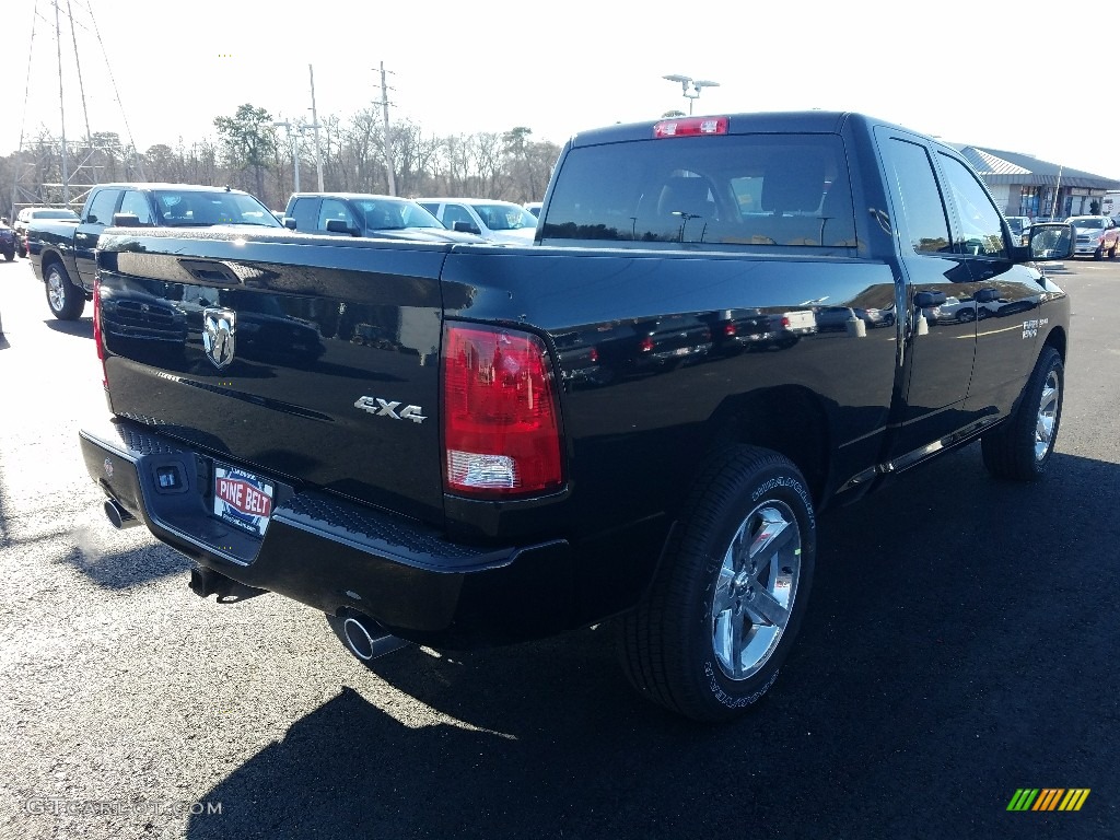 2018 1500 Express Quad Cab 4x4 - Brilliant Black Crystal Pearl / Black/Diesel Gray photo #5