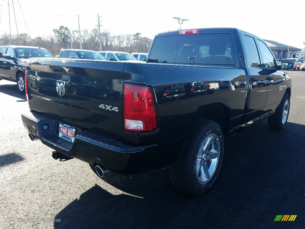 2018 1500 Express Quad Cab 4x4 - Brilliant Black Crystal Pearl / Black/Diesel Gray photo #5
