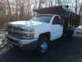 Summit White - Silverado 3500HD Work Truck Regular Cab 4x4 Dump Truck Photo No. 2