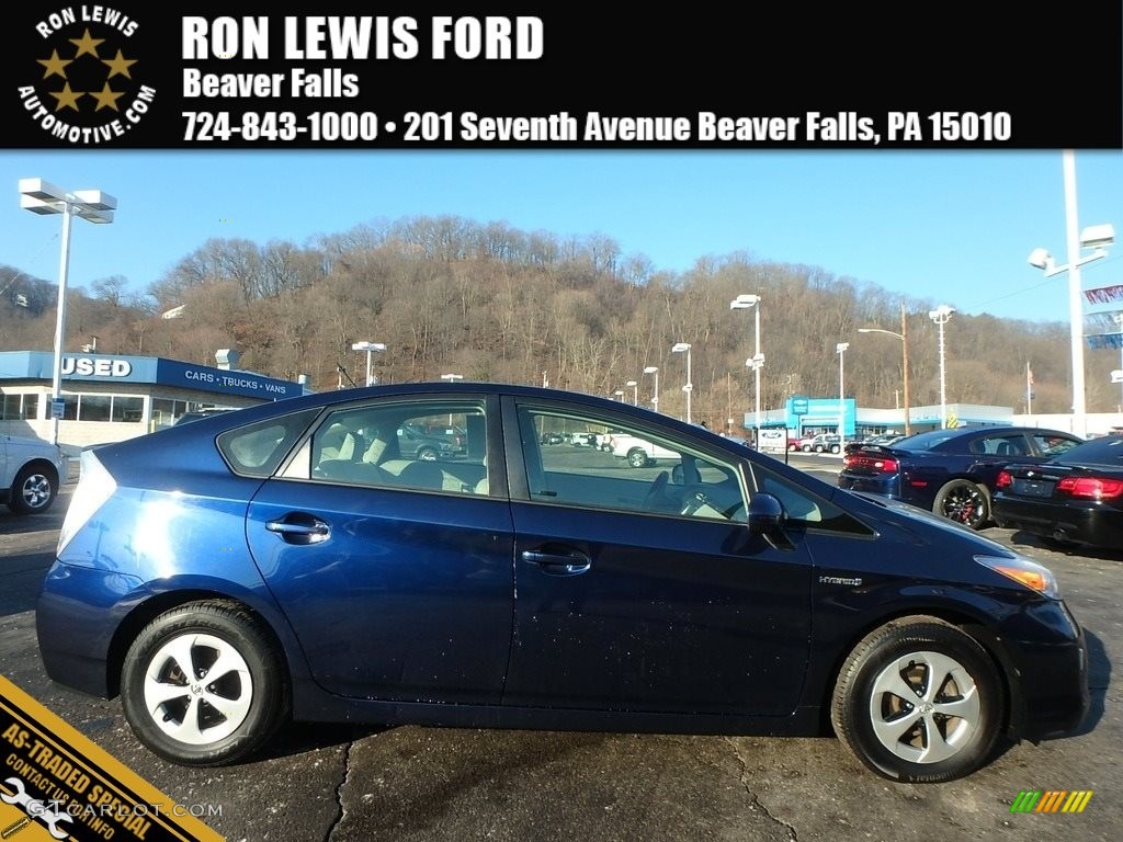 2012 Prius 3rd Gen Two Hybrid - Nautical Blue Metallic / Bisque photo #1