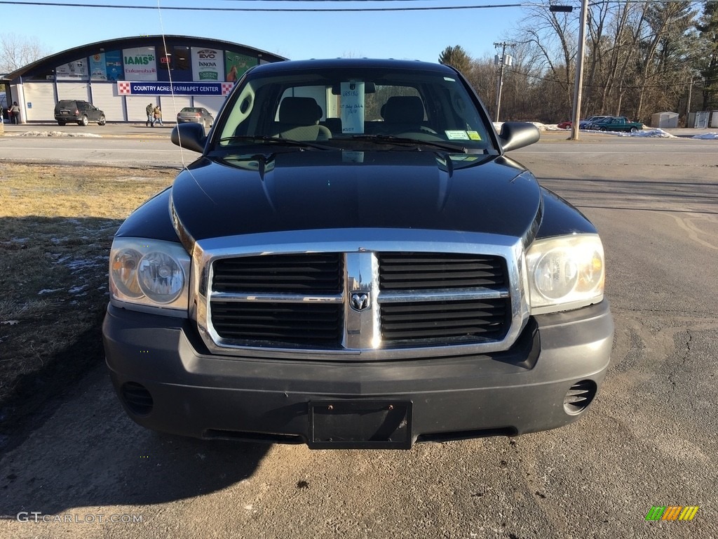 2007 Dakota ST Quad Cab - Brilliant Black Crystal Pearl / Medium Slate Gray photo #2