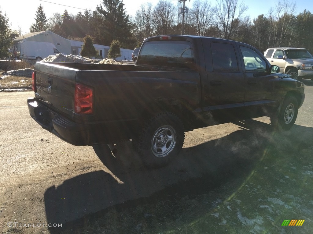 2007 Dakota ST Quad Cab - Brilliant Black Crystal Pearl / Medium Slate Gray photo #4