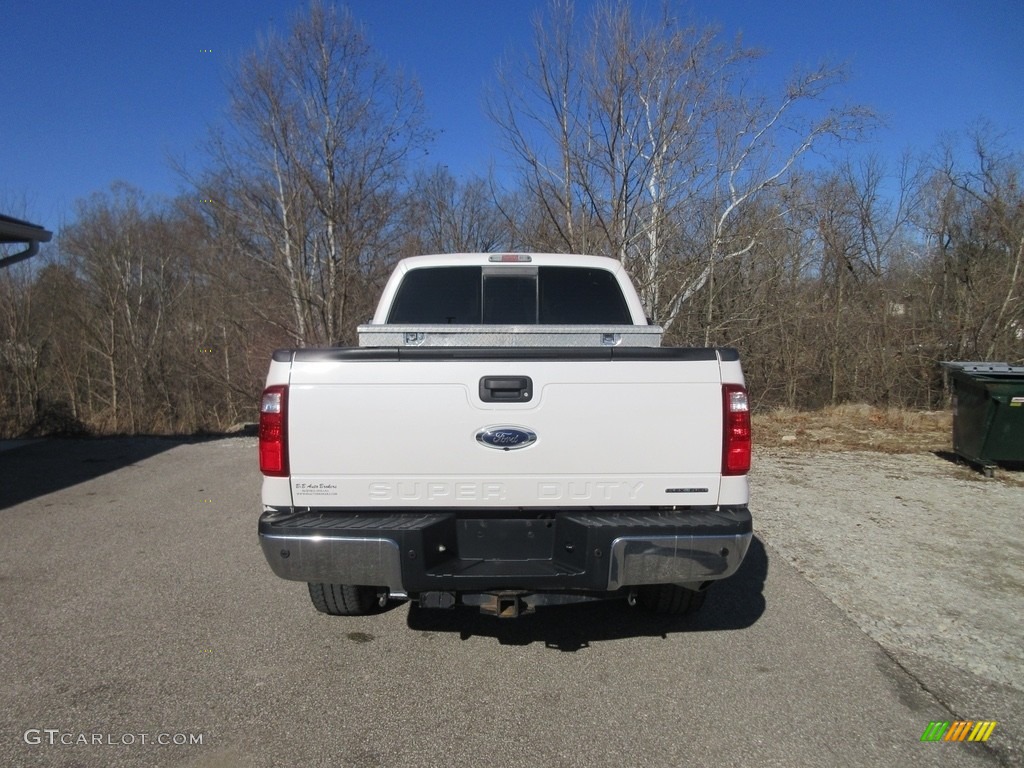 2014 F250 Super Duty Lariat Crew Cab 4x4 - White Platinum Tri-Coat / Black photo #4