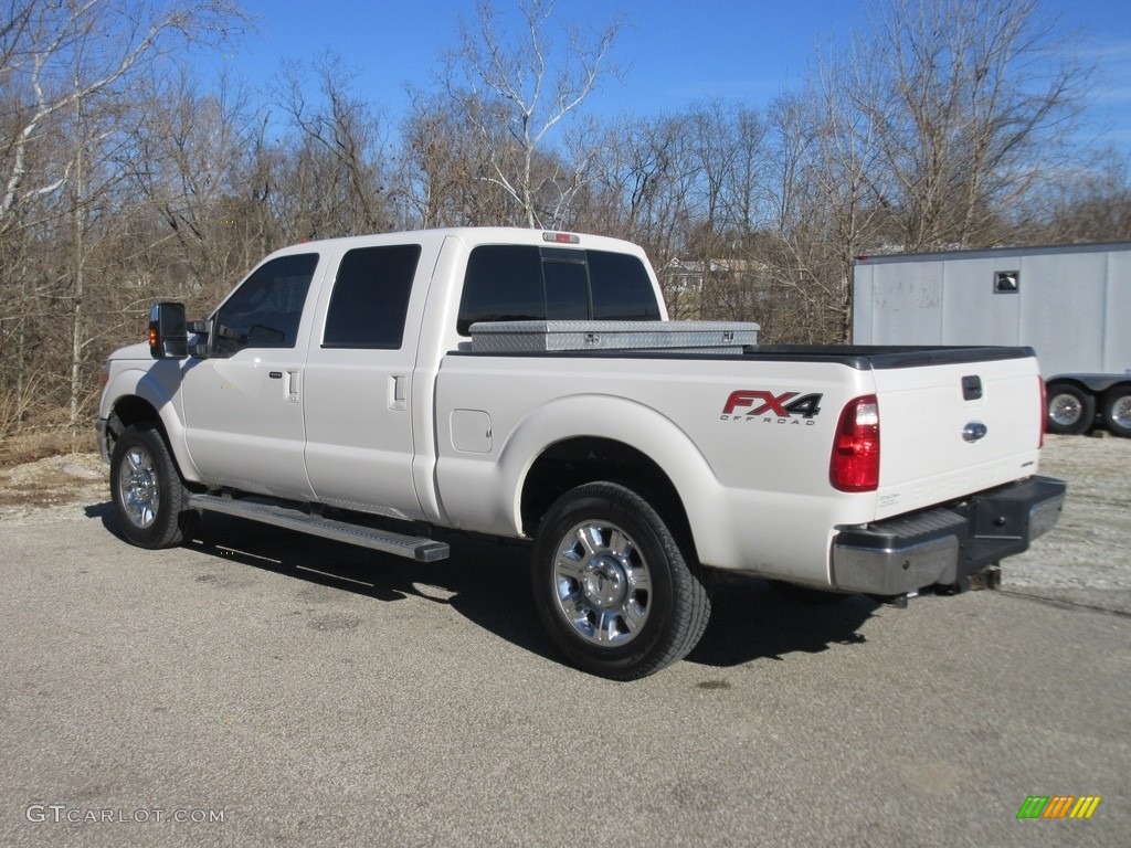 2014 F250 Super Duty Lariat Crew Cab 4x4 - White Platinum Tri-Coat / Black photo #5