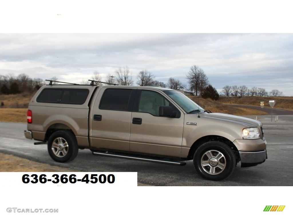 2005 F150 XLT SuperCrew - Arizona Beige Metallic / Tan photo #33