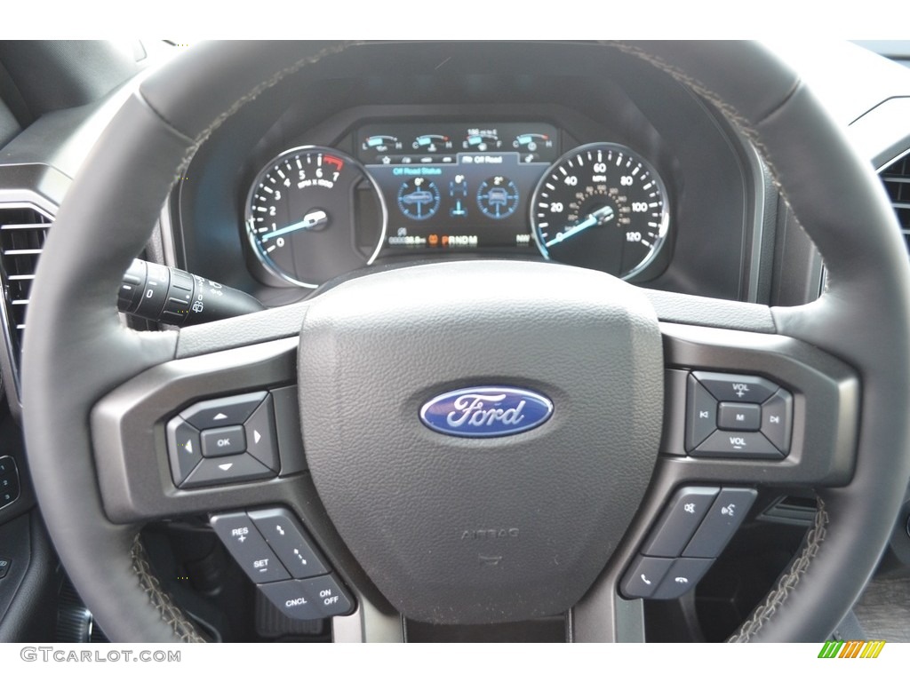 2018 Ford Expedition Limited Ebony Steering Wheel Photo #125118917