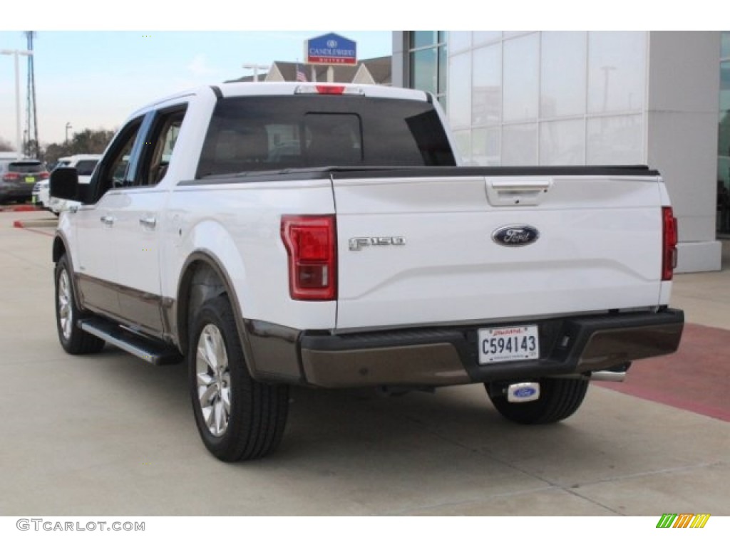 2017 F150 Lariat SuperCrew - Oxford White / Light Camel photo #6