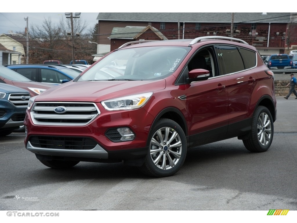 2018 Escape Titanium 4WD - Ruby Red / Charcoal Black photo #1