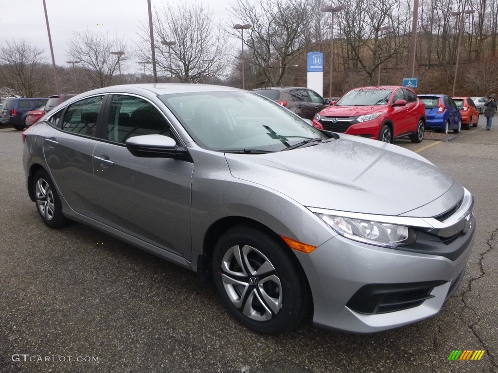 Lunar Silver Metallic 2018 Honda Civic LX Sedan Exterior Photo #125128820