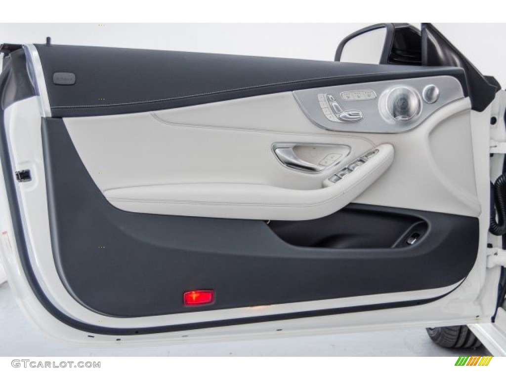 2018 Mercedes-Benz C 43 AMG 4Matic Cabriolet Crystal Grey/Black Door Panel Photo #125128859