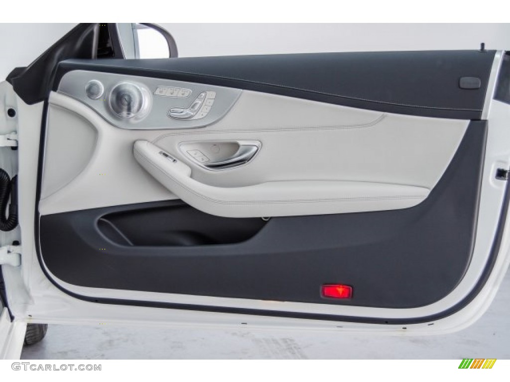 2018 Mercedes-Benz C 43 AMG 4Matic Cabriolet Crystal Grey/Black Door Panel Photo #125128961