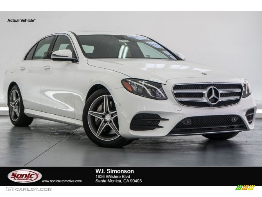 2018 E 300 Sedan - Polar White / Black photo #1