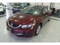 2015 Crimson Pearl Honda Civic LX Sedan  photo #1