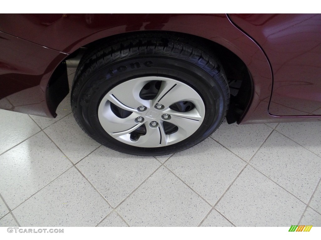 2015 Civic LX Sedan - Crimson Pearl / Beige photo #6