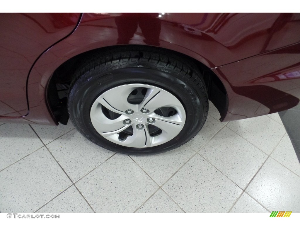 2015 Civic LX Sedan - Crimson Pearl / Beige photo #11