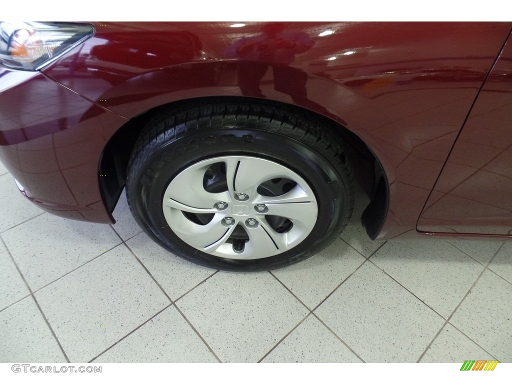 2015 Civic LX Sedan - Crimson Pearl / Beige photo #12