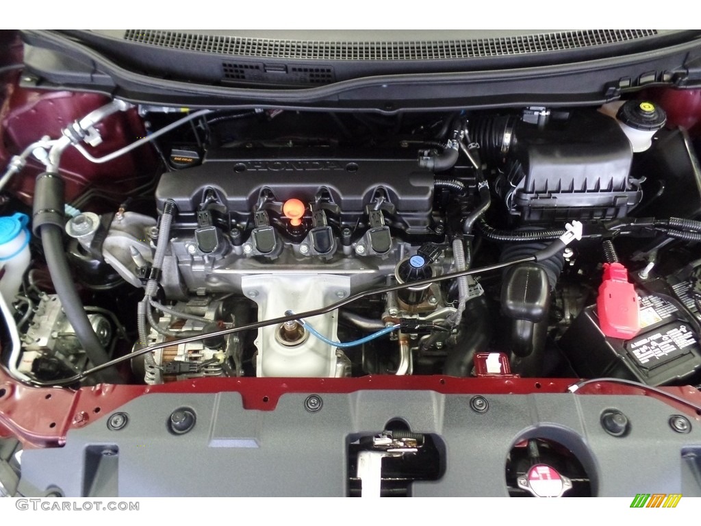 2015 Civic LX Sedan - Crimson Pearl / Beige photo #13