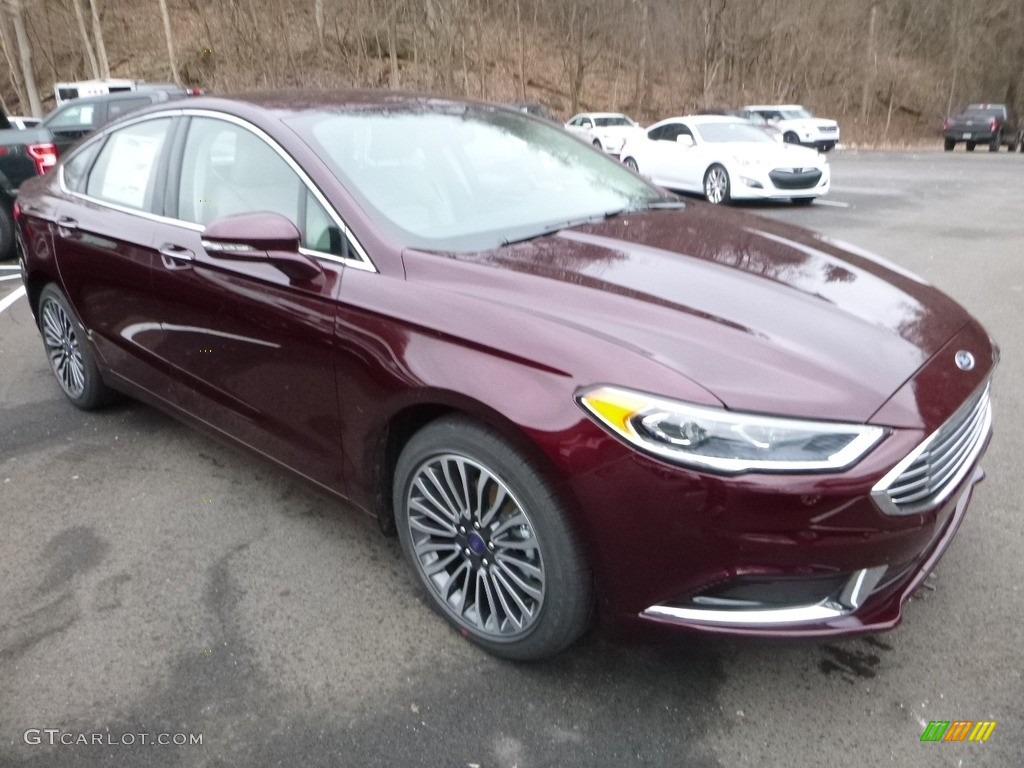 2018 Fusion SE AWD - Burgundy Velvet / Medium Light Stone photo #5