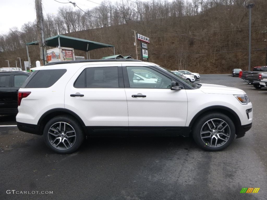 2018 Explorer Sport 4WD - White Platinum / Ebony Black photo #1