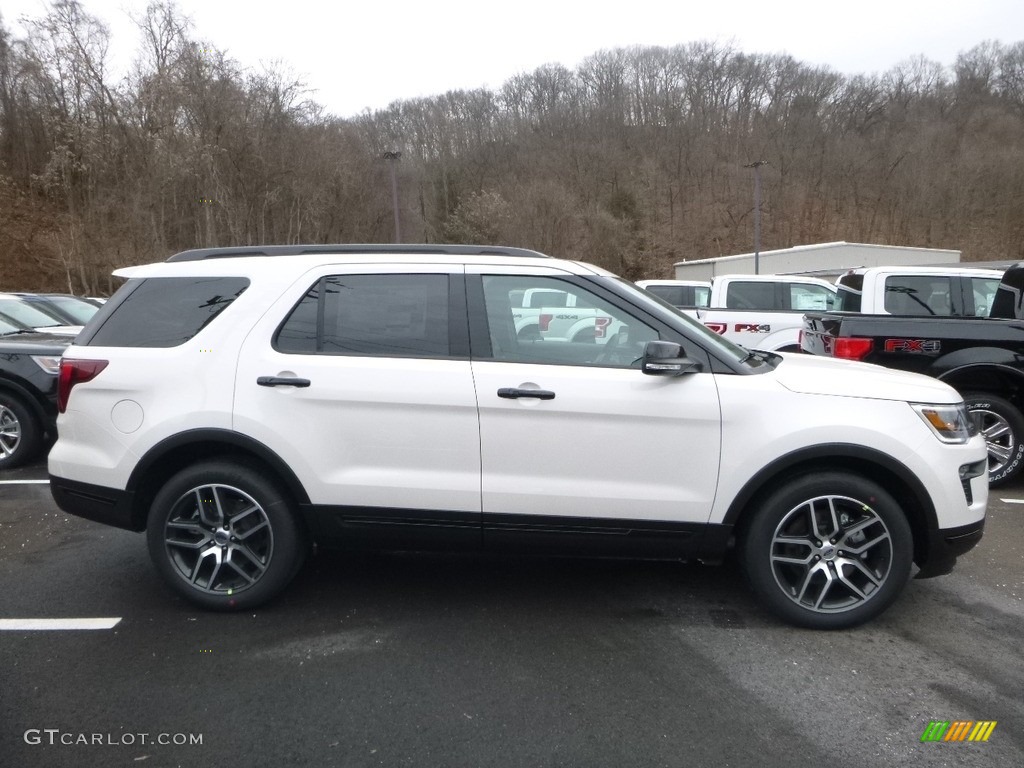2018 Explorer Sport 4WD - White Platinum / Ebony Black photo #6