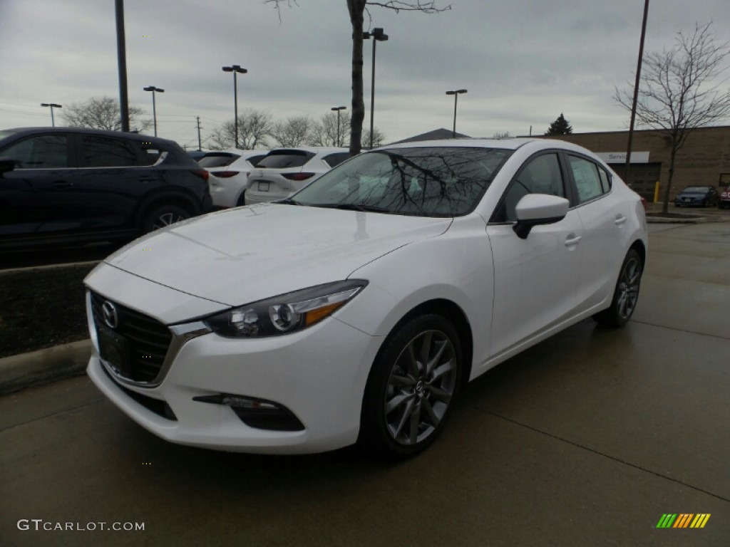 2018 MAZDA3 Touring 4 Door - Snowflake White Pearl Mica / Black photo #1