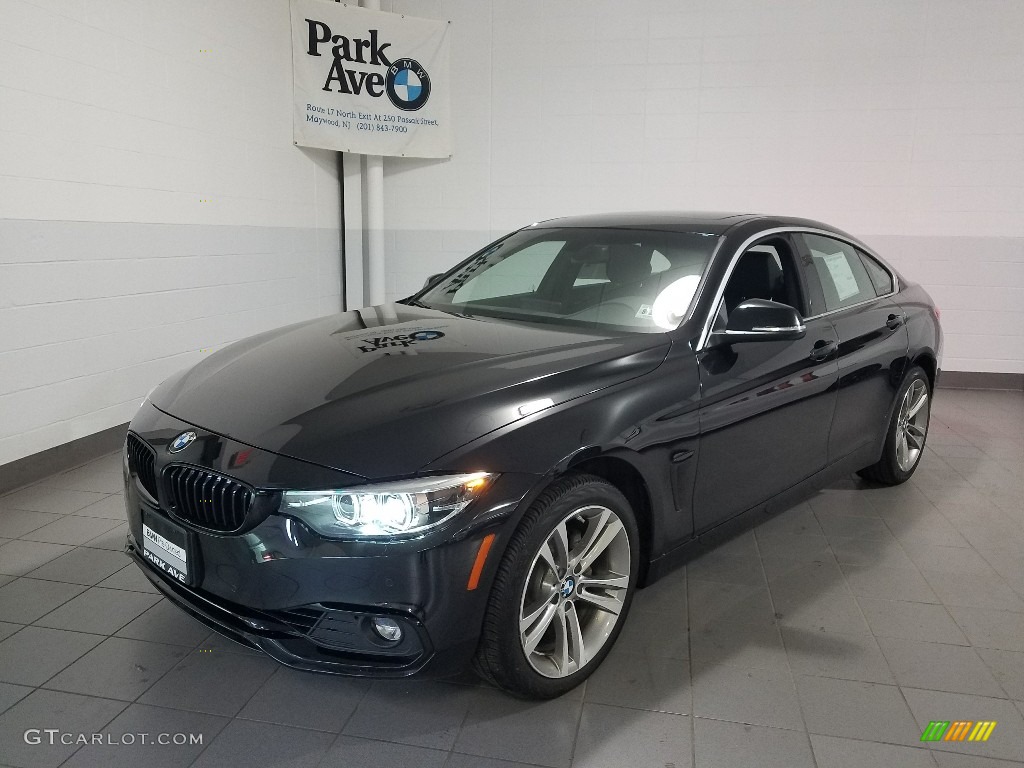 2018 4 Series 430i xDrive Gran Coupe - Black Sapphire Metallic / Black photo #1