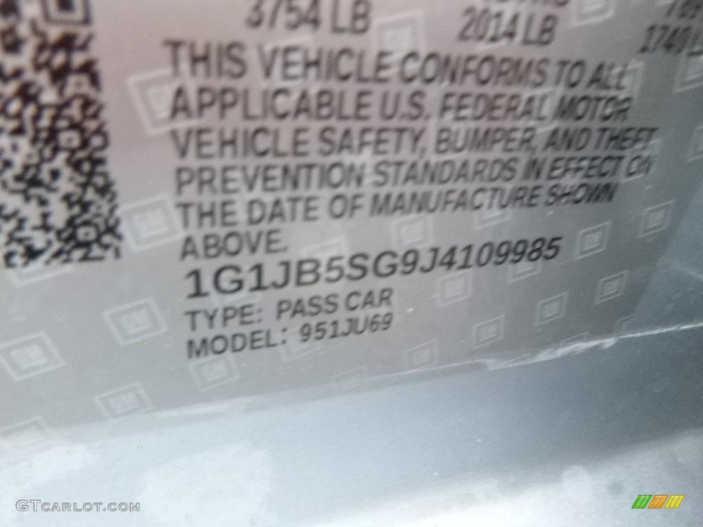 2018 Sonic LS Sedan - Arctic Blue Metallic / Jet Black photo #17