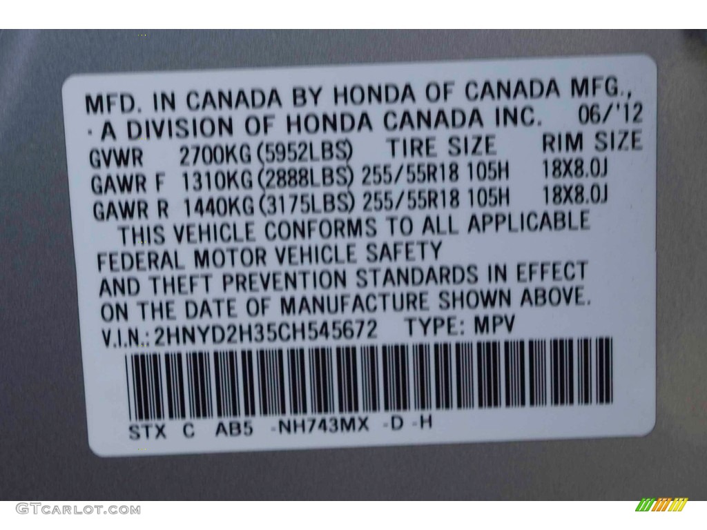 2012 MDX SH-AWD Technology - Palladium Metallic / Ebony photo #33