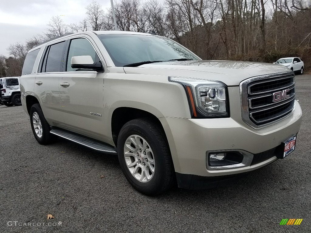 2015 Yukon SLT 4WD - Champagne Silver Metallic / Cocoa/Dune photo #1