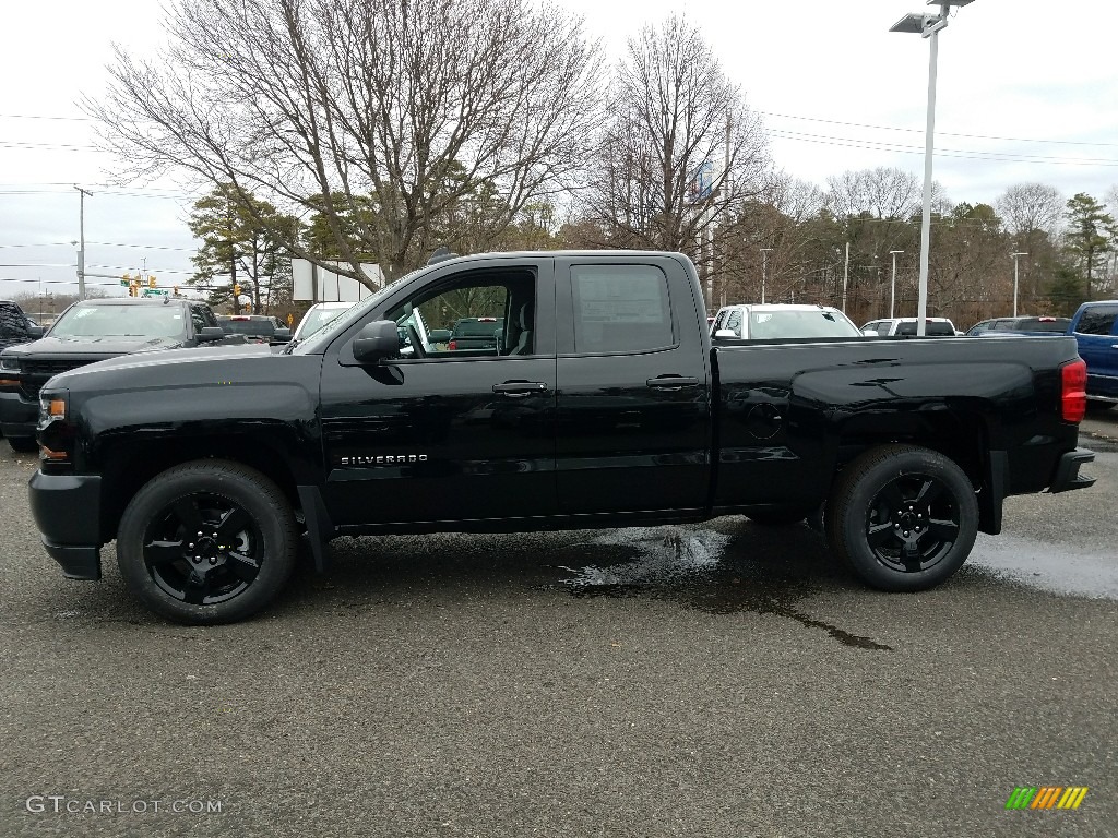 2018 Silverado 1500 WT Double Cab - Black / Dark Ash/Jet Black photo #3