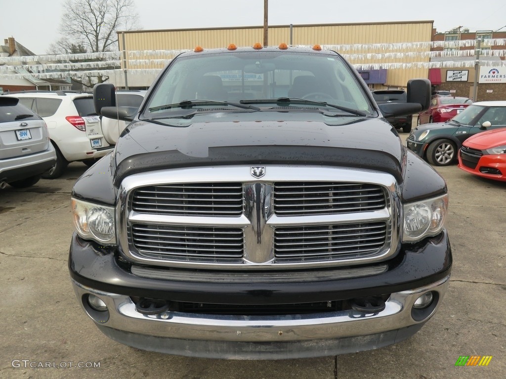 2005 Ram 3500 SLT Quad Cab 4x4 Dually - Black / Dark Slate Gray photo #4