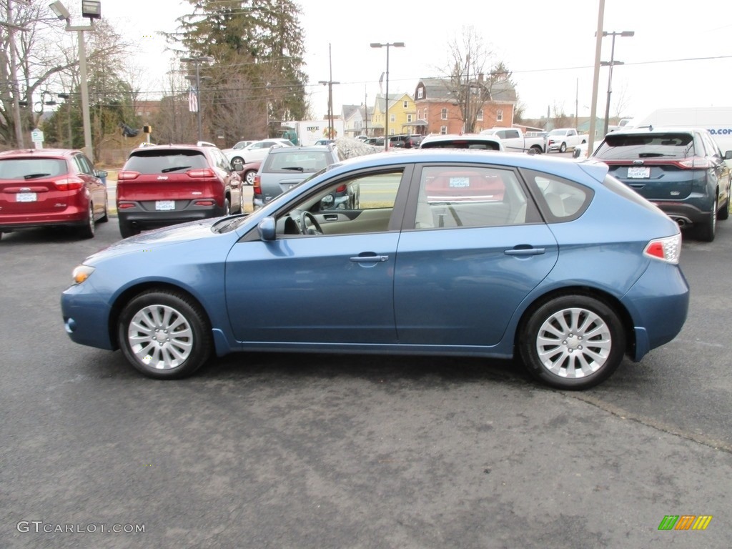 2009 Impreza 2.5i Premium Wagon - Newport Blue Pearl / Ivory photo #9