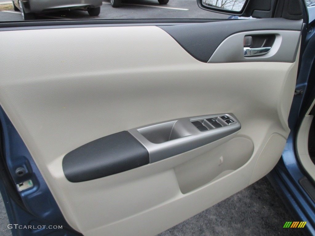 2009 Impreza 2.5i Premium Wagon - Newport Blue Pearl / Ivory photo #14