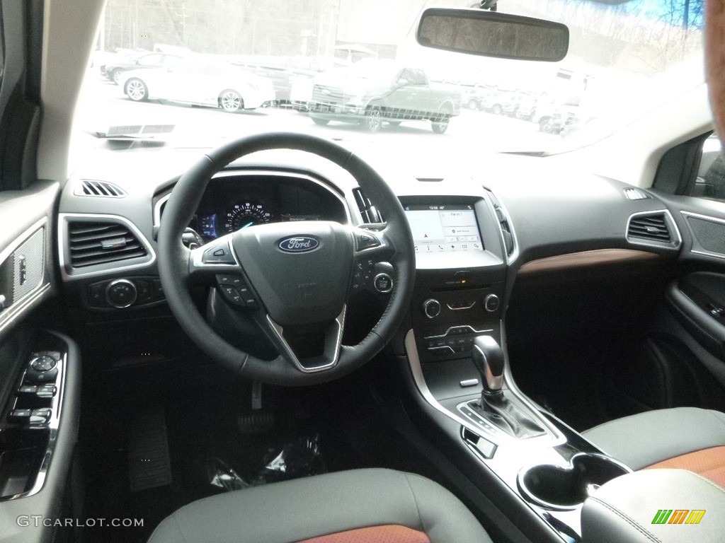 Mayan Gray/Umber Interior 2018 Ford Edge SEL AWD Photo #125151062