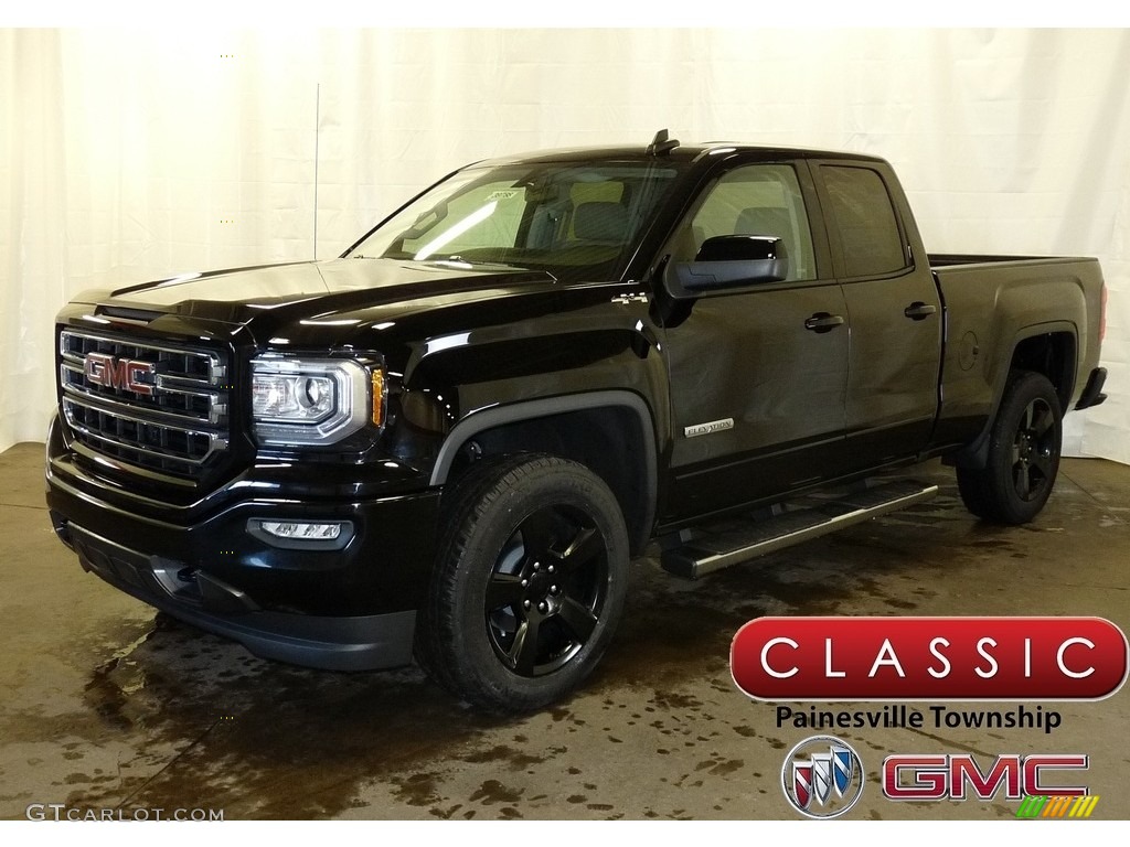 2018 Sierra 1500 Elevation Double Cab 4WD - Onyx Black / Dark Ash/Jet Black photo #1