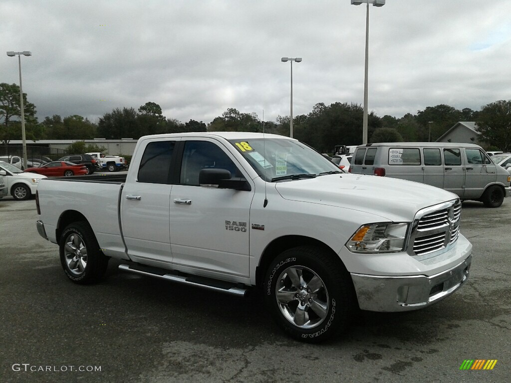 2018 1500 Big Horn Quad Cab - Bright White / Black/Diesel Gray photo #7