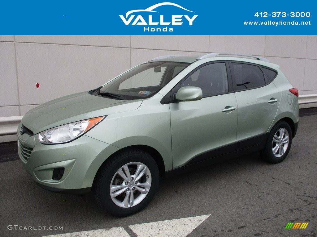 2011 Tucson Limited AWD - Kiwi Green / Taupe photo #1