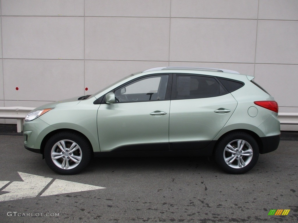 2011 Tucson Limited AWD - Kiwi Green / Taupe photo #2
