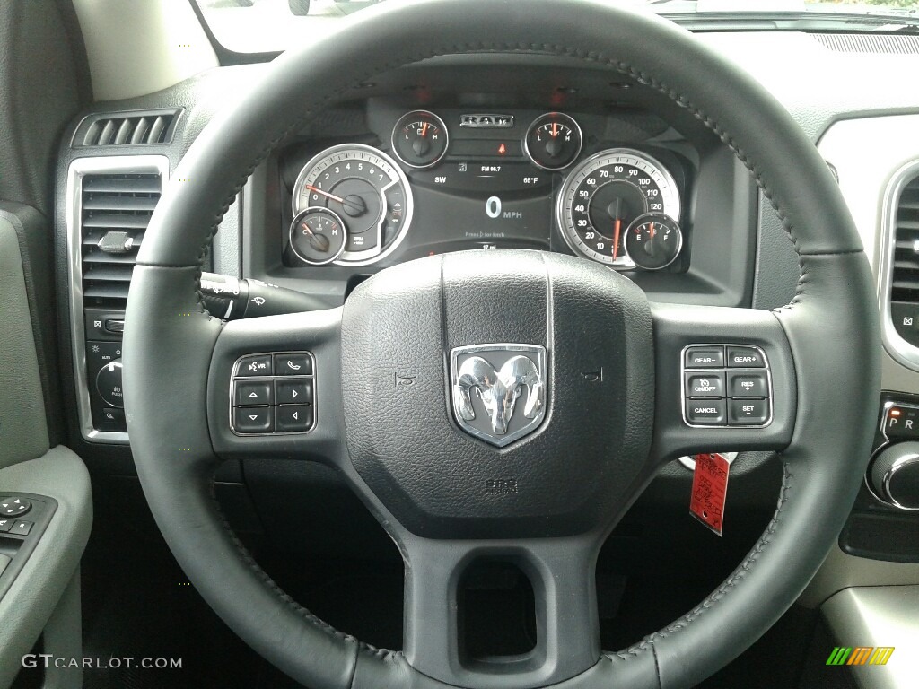2018 1500 Big Horn Quad Cab - Bright White / Black/Diesel Gray photo #14