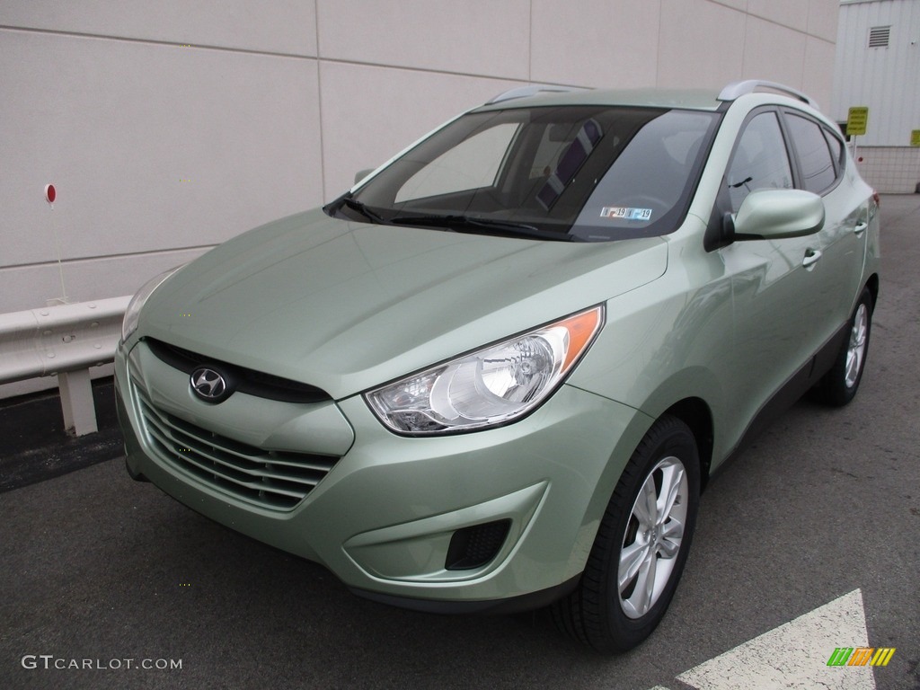 2011 Tucson Limited AWD - Kiwi Green / Taupe photo #10