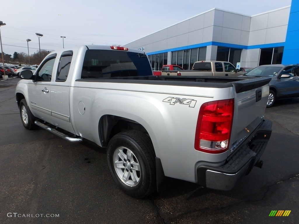 2010 Sierra 1500 SLE Extended Cab 4x4 - Pure Silver Metallic / Dark Titanium/Light Titanium photo #4