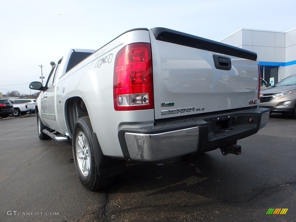2010 Sierra 1500 SLE Extended Cab 4x4 - Pure Silver Metallic / Dark Titanium/Light Titanium photo #5