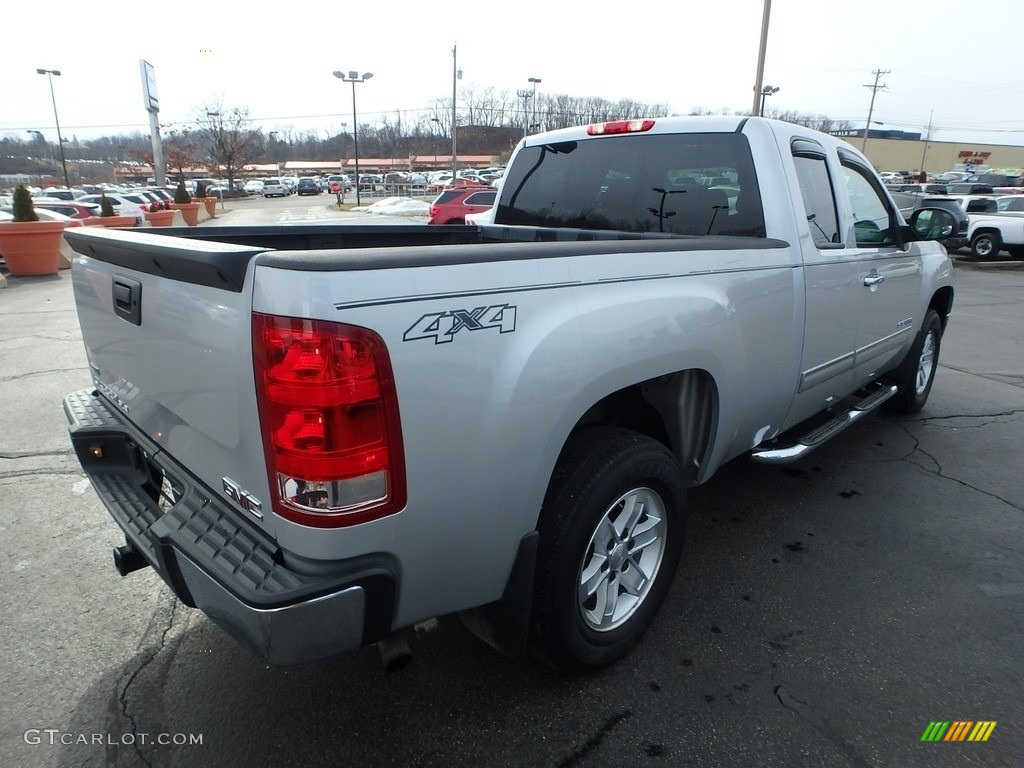 2010 Sierra 1500 SLE Extended Cab 4x4 - Pure Silver Metallic / Dark Titanium/Light Titanium photo #7