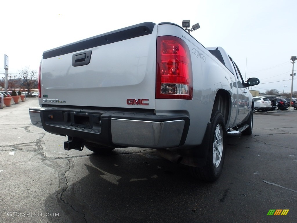 2010 Sierra 1500 SLE Extended Cab 4x4 - Pure Silver Metallic / Dark Titanium/Light Titanium photo #8
