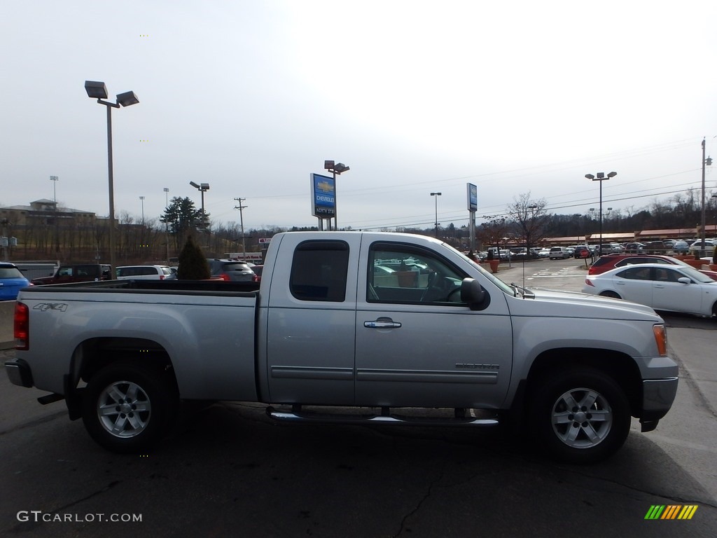 2010 Sierra 1500 SLE Extended Cab 4x4 - Pure Silver Metallic / Dark Titanium/Light Titanium photo #9