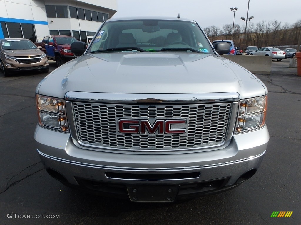 2010 Sierra 1500 SLE Extended Cab 4x4 - Pure Silver Metallic / Dark Titanium/Light Titanium photo #12