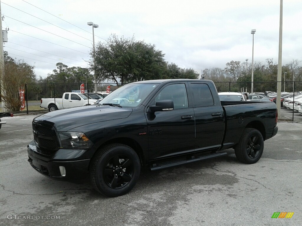 2018 1500 Big Horn Quad Cab 4x4 - Brilliant Black Crystal Pearl / Black/Diesel Gray photo #1